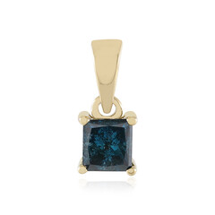 9K I2 Blue Diamond Gold Pendant