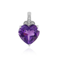 Siberian Amethyst Silver Pendant