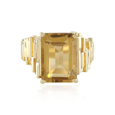 Champagne Quartz Silver Ring
