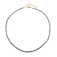 Black Diamond Silver Necklace