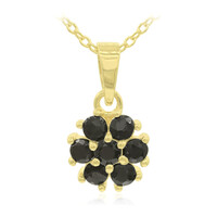 Black Sapphire Silver Necklace