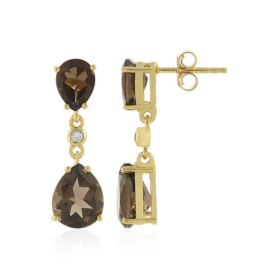 Smoky Quartz Silver Earrings