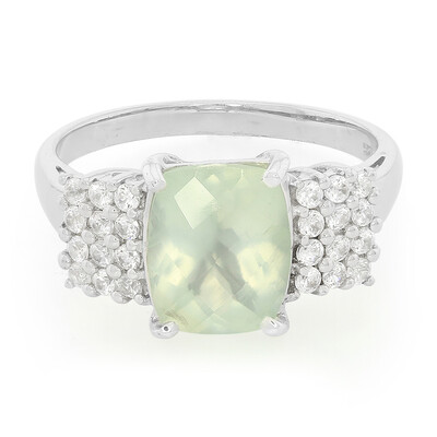 Prehnite Silver Ring