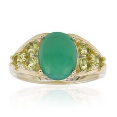 Green Onyx Silver Ring