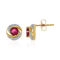 Madagascar Ruby Silver Earrings