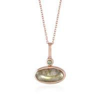 Green Maniry Labradorite Silver Necklace (KM by Juwelo)