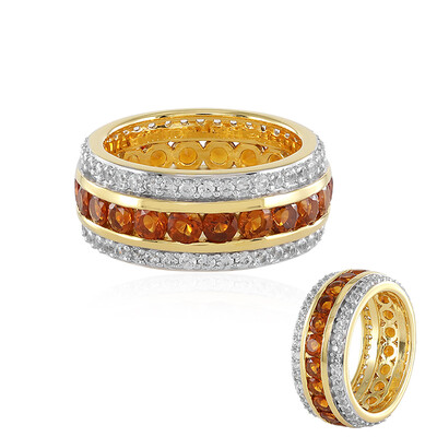 Brandy Citrine Silver Ring