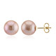 Purple Ming Pearl Silver Earrings (TPC)