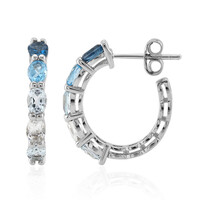 London Blue Topaz Silver Earrings