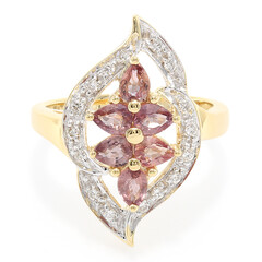 18K Unheated Padparadscha Sapphire Gold Ring (AMAYANI)