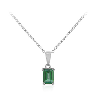Butterfly Green Topaz Silver Necklace