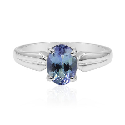 Unheated Tanzanite Silver Ring