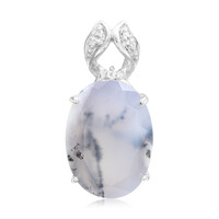 Dendritic Agate Silver Pendant