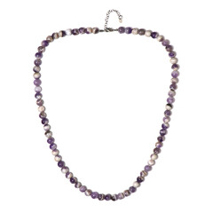 Chevron Amethyst Silver Necklace