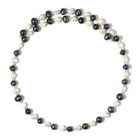 Black Freshwater Pearl Steel Choker (Riya)
