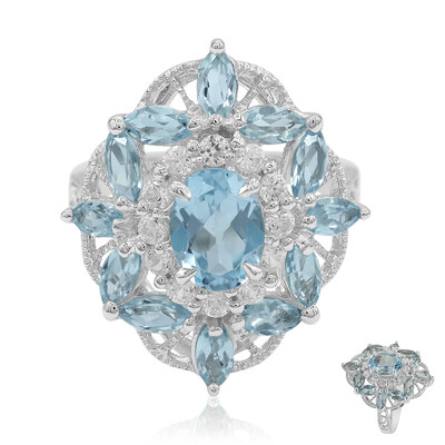 Sky Blue Topaz Silver Ring