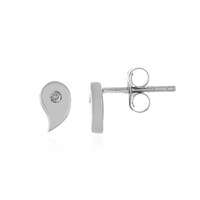 I4 (J) Diamond Silver Earrings