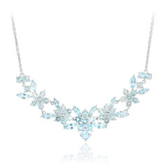Sky Blue Topaz Silver Necklace