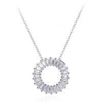 White Topaz Silver Necklace
