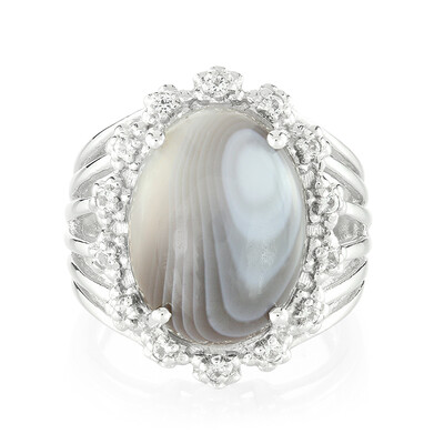 Botswana Agate Silver Ring