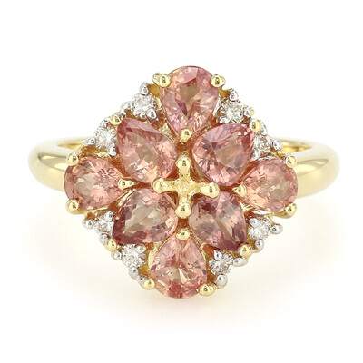 18K Unheated Padparadscha Sapphire Gold Ring (AMAYANI)