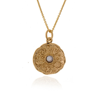 Mother of Pearl Silver Necklace (Joias do Paraíso)