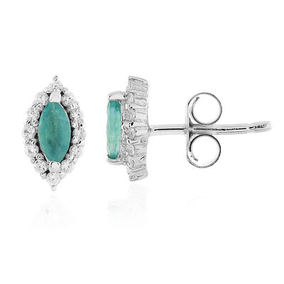 Grandidierite Silver Earrings