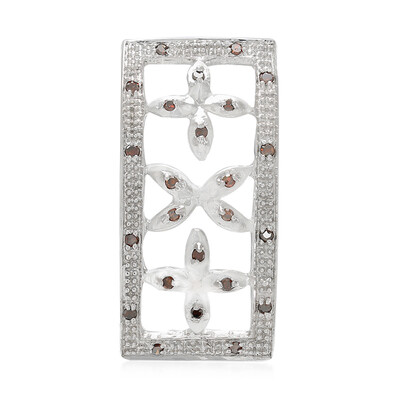 Fancy Diamond Silver Pendant