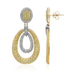 14K SI2 Yellow Diamond Gold Earrings (CIRARI)