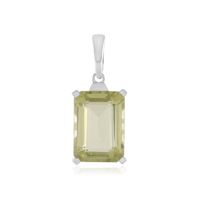 Lemon Quartz Silver Pendant