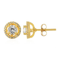 White Topaz Silver Earrings