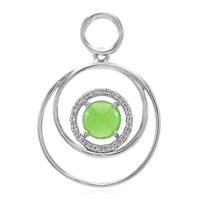 Imperial Chrysoprase Silver Pendant