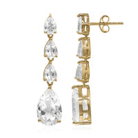 White Topaz Silver Earrings