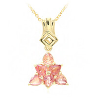 18K Unheated Padparadscha Sapphire Gold Necklace (AMAYANI)