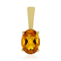 9K Brandy Citrine Gold Pendant