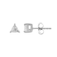 White Topaz Silver Earrings