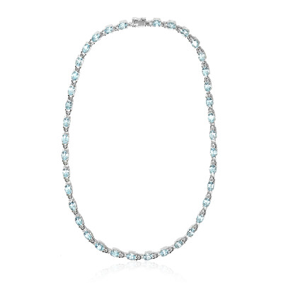 Sky Blue Topaz Silver Necklace
