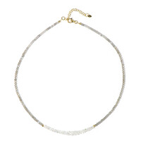 Rainbow Moonstone Silver Necklace