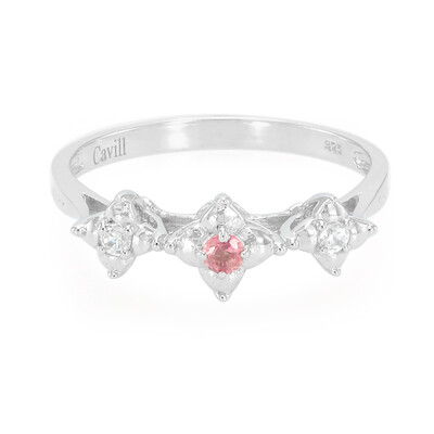 Padparadscha Sapphire Silver Ring