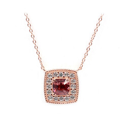 Pink Zircon Silver Necklace (Dallas Prince Designs)