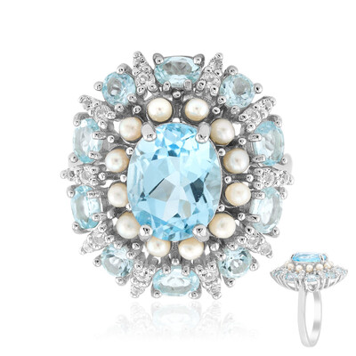 Sky Blue Topaz Silver Ring