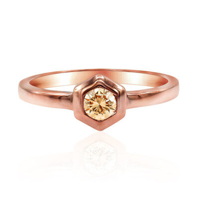 9K SI1 Argyle Rose De France Diamond Gold Ring (Annette)