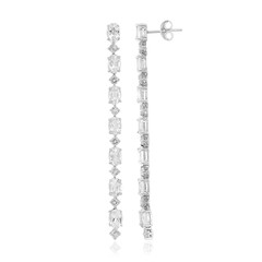 White Topaz Silver Earrings