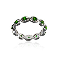 Russian Diopside Silver Ring