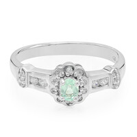 Fluoro Green Apatite Silver Ring