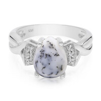 Dendritic Agate Silver Ring