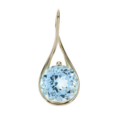 9K Sky Blue Topaz Gold Pendant (dagen)