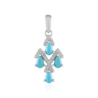 Sleeping Beauty Turquoise Silver Pendant