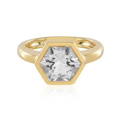White Topaz Silver Ring