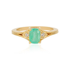 Russian Emerald Silver Ring